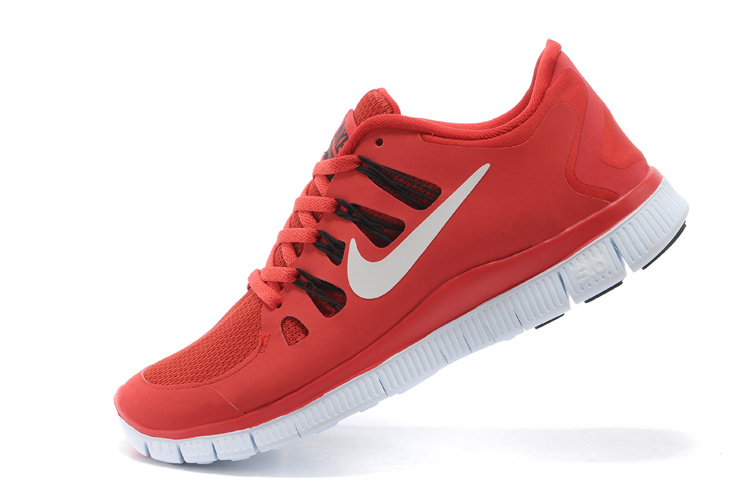 nouvelle Nike Free 5.0 ainsi que les hommes blancs rouges de chaussures de course (2)